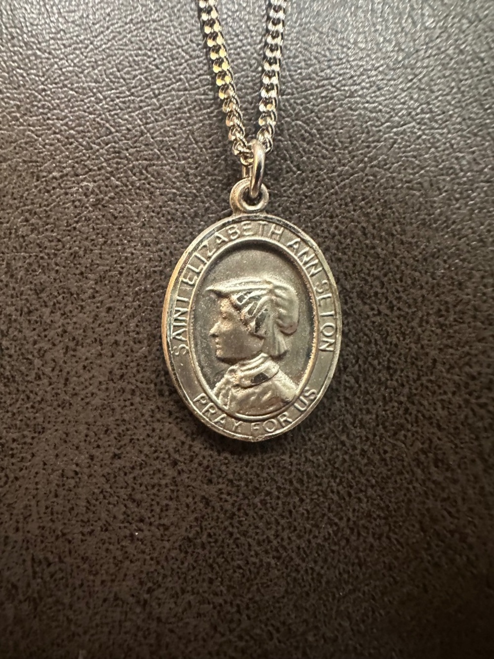 Sterling Silver Elizabeth Ann Seton Pendant 925 silver necklace, Catholic